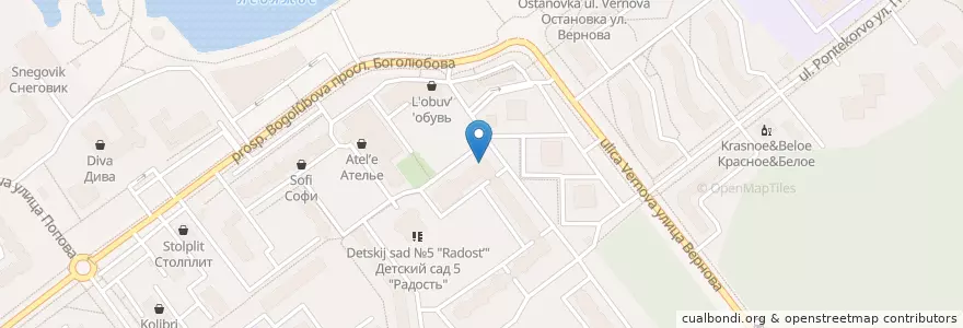 Mapa de ubicacion de Al dente en Rusia, Центральный Федеральный Округ, Московская Область, Городской Округ Дубна.