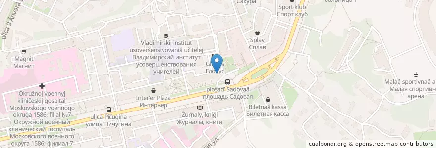 Mapa de ubicacion de Сбербанк en Russia, Distretto Federale Centrale, Владимирская Область, Городской Округ Владимир.