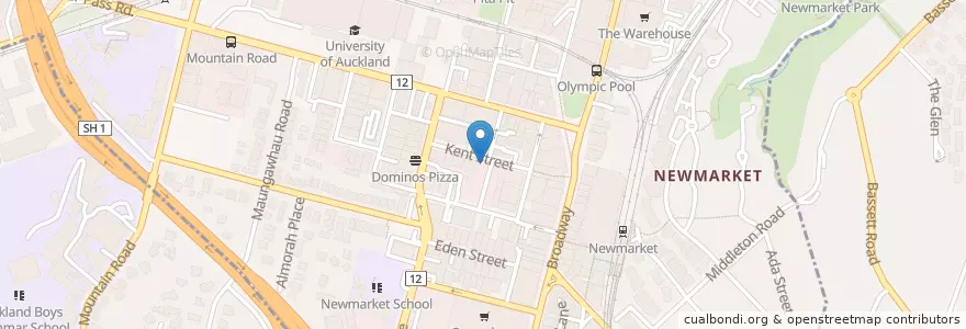 Mapa de ubicacion de Muse Cafe en Nova Zelândia, Auckland, Waitematā.