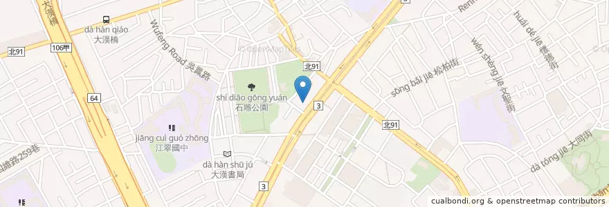 Mapa de ubicacion de 滙豐(台灣)商業銀行 en Taiwan, Nuova Taipei, Distretto Di Banqiao.