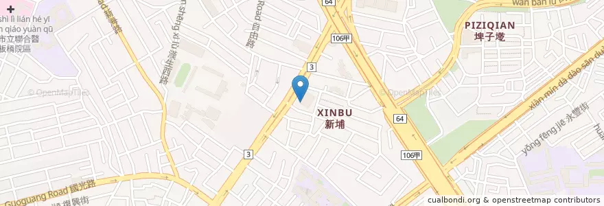Mapa de ubicacion de 台北富邦商業銀行 en تايوان, تايبيه الجديدة, 板橋區.