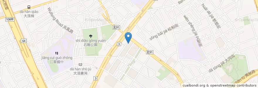 Mapa de ubicacion de 台新國際商業銀行 en Taiwan, 新北市, 板橋區.