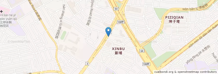 Mapa de ubicacion de 吉野家 en تايوان, تايبيه الجديدة, 板橋區.