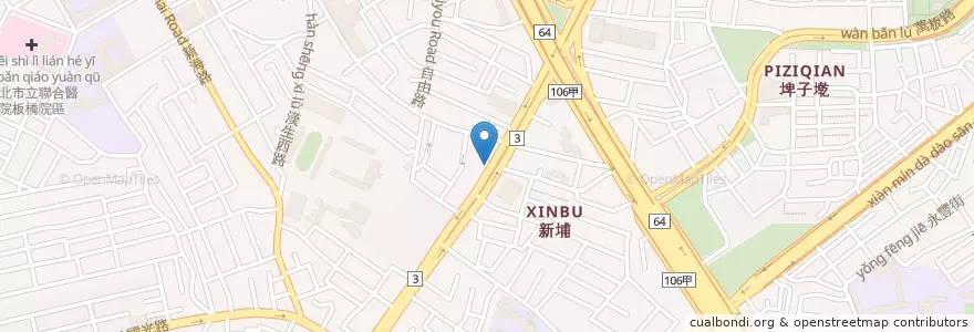 Mapa de ubicacion de 潔品牙醫聯合診所 en 臺灣, 新北市, 板橋區.