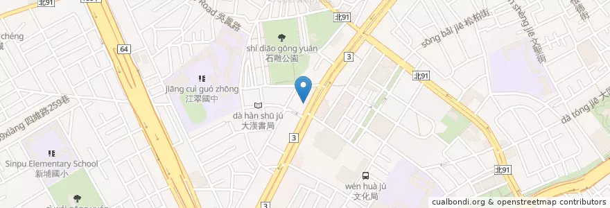 Mapa de ubicacion de 星展(台灣)商業銀行 en 臺灣, 新北市, 板橋區.