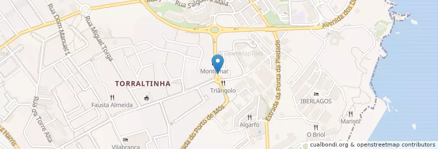 Mapa de ubicacion de Downtown en پرتغال, Algarve, Algarve, فارو, لاگوس, São Gonçalo De Lagos.