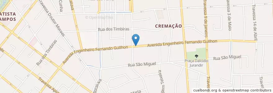 Mapa de ubicacion de Igreja Cristã Maranata en ブラジル, 北部地域, パラー, Região Geográfica Intermediária De Belém, Microrregião De Belém, ベレン.