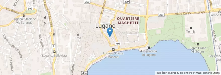 Mapa de ubicacion de Bar Portici en Schweiz, Tessin, Bezirk Lugano, Lugano, Circolo Di Lugano Ovest.