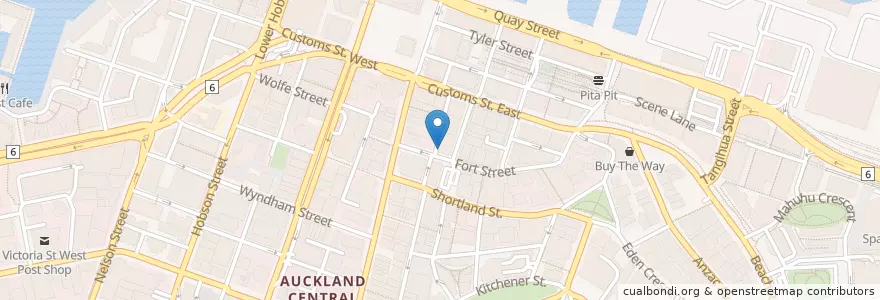 Mapa de ubicacion de Mad Mex en New Zealand, Auckland, Waitematā.