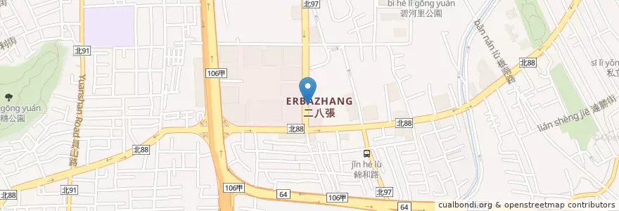 Mapa de ubicacion de 陽信商業銀行 en 台湾, 新北市, 中和区.