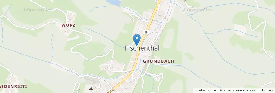 Mapa de ubicacion de Linde en スイス, チューリッヒ, Bezirk Hinwil, Fischenthal.