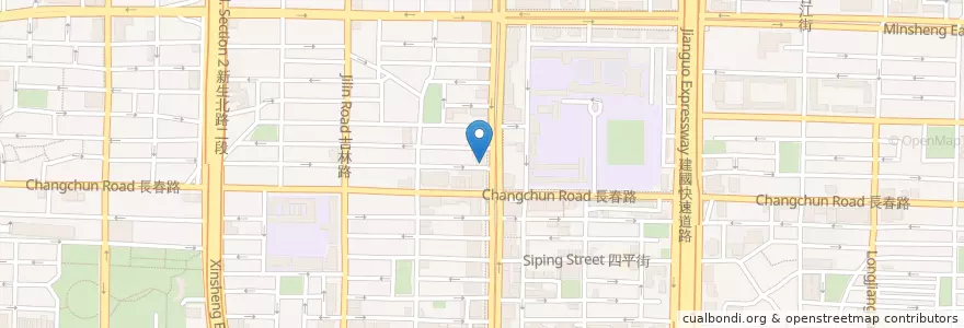 Mapa de ubicacion de 臺灣新光商業銀行 en تایوان, 新北市, تایپه, 中山區.