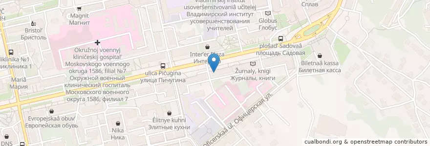 Mapa de ubicacion de Хоум Кредит en Rusia, Distrito Federal Central, Óblast De Vladímir, Городской Округ Владимир.