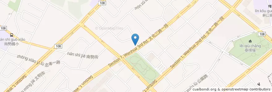 Mapa de ubicacion de 台北富邦商業銀行 en Тайвань, Новый Тайбэй, 林口區.