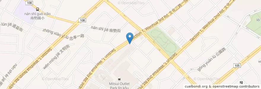 Mapa de ubicacion de 丹堤咖啡 en Taiwán, Nuevo Taipéi, 林口區.