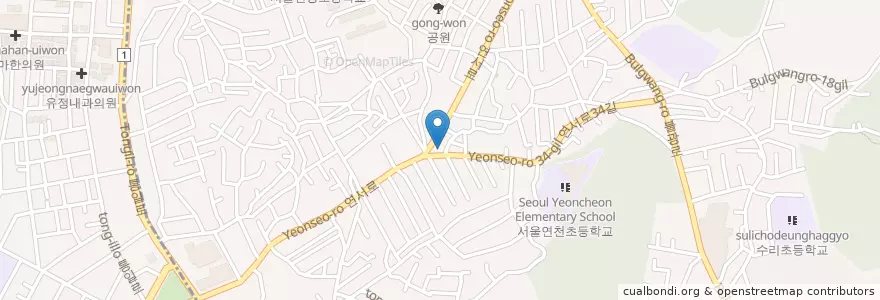 Mapa de ubicacion de 불광지구대 en Coreia Do Sul, Seul, 은평구, 불광2동.