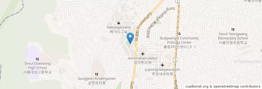 Mapa de ubicacion de 은평경찰서 en 대한민국, 서울, 은평구, 갈현1동.