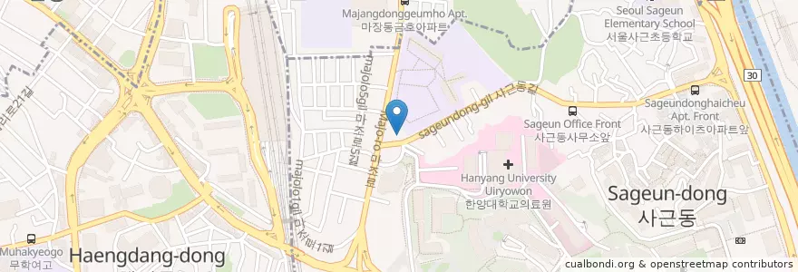 Mapa de ubicacion de 성동경찰서 en کره جنوبی, سئول, 성동구, 사근동.