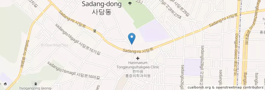 Mapa de ubicacion de 남성지구대 en Korea Selatan, 서울, 동작구, 사당4동.