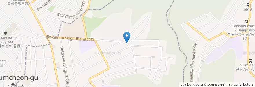 Mapa de ubicacion de 금천경찰서 en کره جنوبی, سئول, 금천구, 시흥4동.