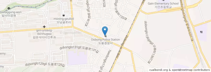 Mapa de ubicacion de 도봉경찰서 en 대한민국, 서울, 도봉구, 쌍문2동.