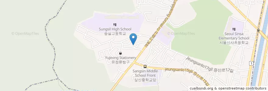 Mapa de ubicacion de 서부경찰서 en Südkorea, Seoul, 은평구, 신사2동, 신사2동.