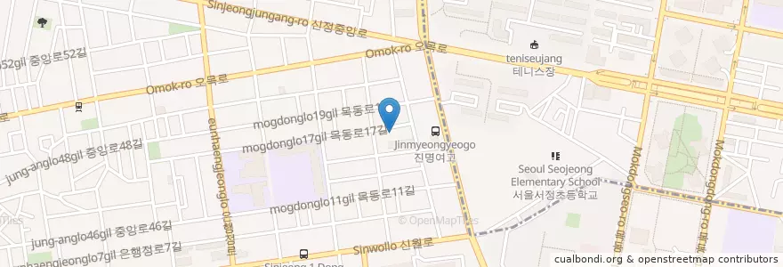 Mapa de ubicacion de Yangcheon Police Station en South Korea, Seoul, Yangcheon-Gu, Sinjeong 4(Sa)-Dong.