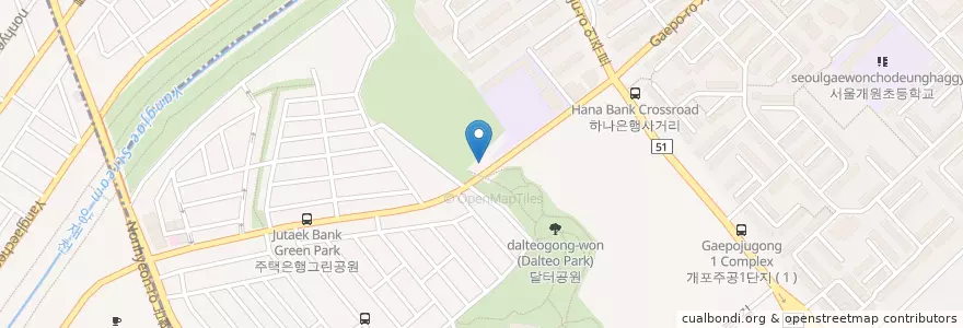 Mapa de ubicacion de 수서경찰서 개포파출소 en 대한민국, 서울, 강남구, 개포4동.