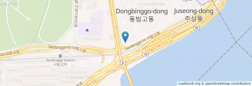 Mapa de ubicacion de 서빙고치안센터 en 大韓民国, ソウル, 龍山区, 西氷庫洞.