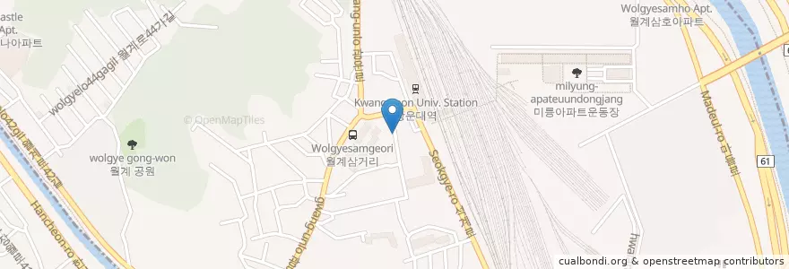 Mapa de ubicacion de 월계치안센터 en كوريا الجنوبية, سول, 노원구, 월계1동.