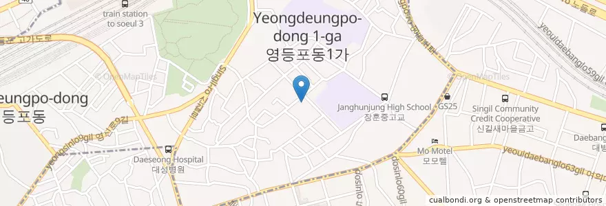 Mapa de ubicacion de 신양치안센터 en Güney Kore, Seul, 영등포구.