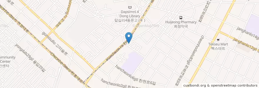 Mapa de ubicacion de 장안1치안센터 en كوريا الجنوبية, سول, 동대문구.