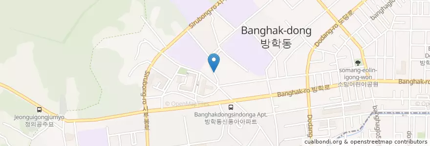 Mapa de ubicacion de 방학2치안센터 en 大韓民国, ソウル, 道峰区, 방학3동.