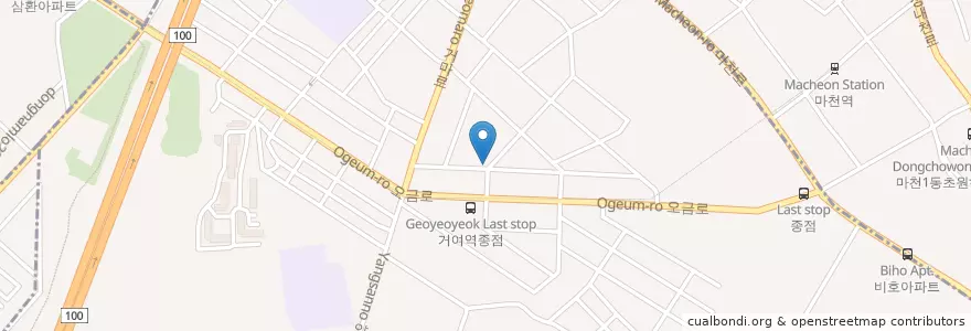 Mapa de ubicacion de 거여치안센터 en 大韓民国, ソウル, 松坡区, 거여2동.