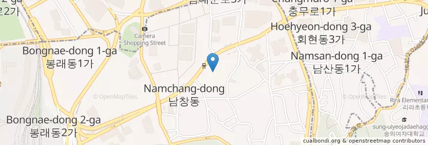Mapa de ubicacion de 회현치안센터 en 대한민국, 서울, 중구.