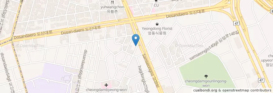 Mapa de ubicacion de 청담2치안센터 en کره جنوبی, سئول, 강남구, 청담동.