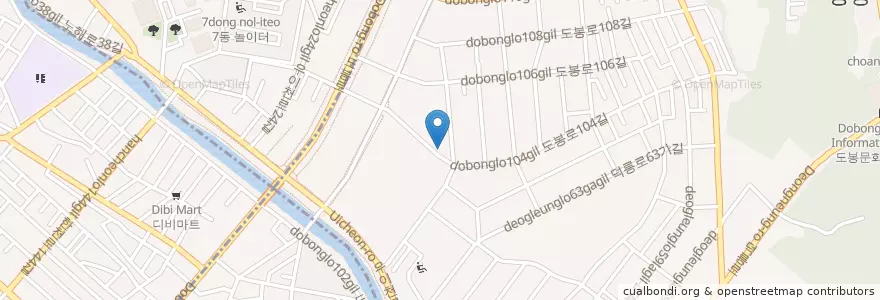 Mapa de ubicacion de 신창치안센터 en Zuid-Korea, Seoel, 도봉구, 창2동.
