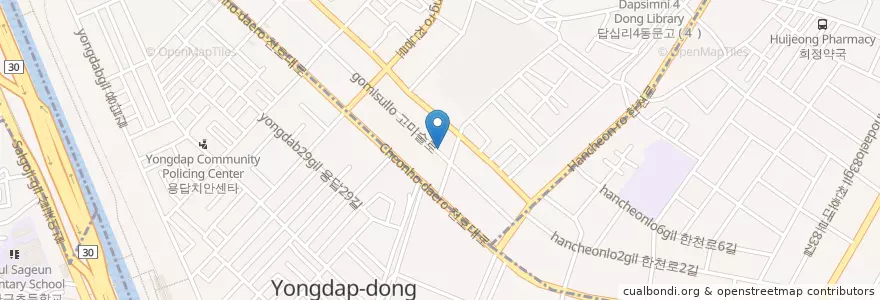 Mapa de ubicacion de Dapsimni 5 Community Policing Center en South Korea, Seoul, Seongdong-Gu.