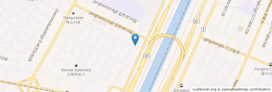 Mapa de ubicacion de 장안3치안센터 en Coreia Do Sul, Seul, 동대문구.