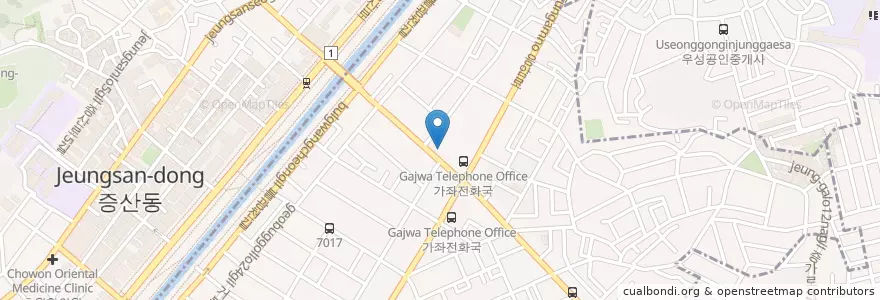 Mapa de ubicacion de 북가좌2치안센터 en Güney Kore, Seul, 서대문구, 북가좌2동, 북가좌동.