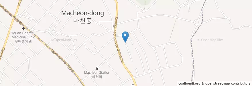 Mapa de ubicacion de 마천1치안센터 en 대한민국, 송파구, 마천1동.