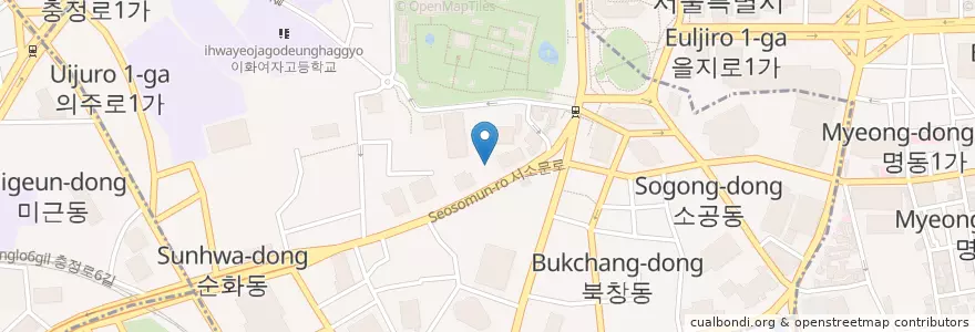 Mapa de ubicacion de 서소문치안센터 en Corée Du Sud, Séoul, 소공동.