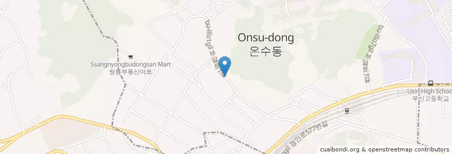 Mapa de ubicacion de 수궁치안센터 en 大韓民国, ソウル, 수궁동.