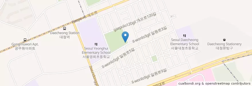 Mapa de ubicacion de 일원치안센터 en Corée Du Sud, Séoul, 강남구, 일원1동.