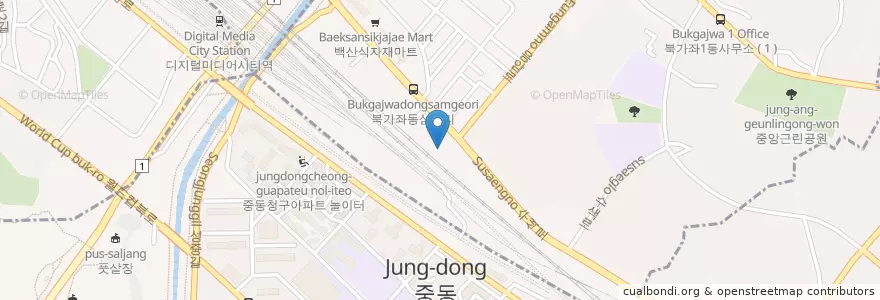 Mapa de ubicacion de 북가좌1치안센터 en Güney Kore, Seul, 마포구.