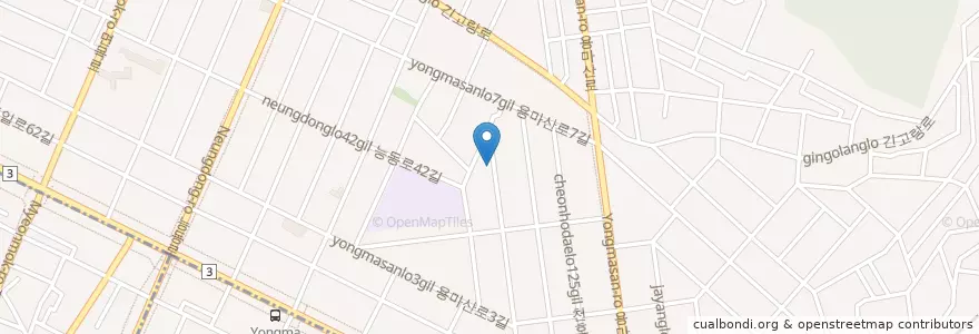 Mapa de ubicacion de 중곡2치안센터 en 대한민국, 서울, 광진구, 중곡2동.