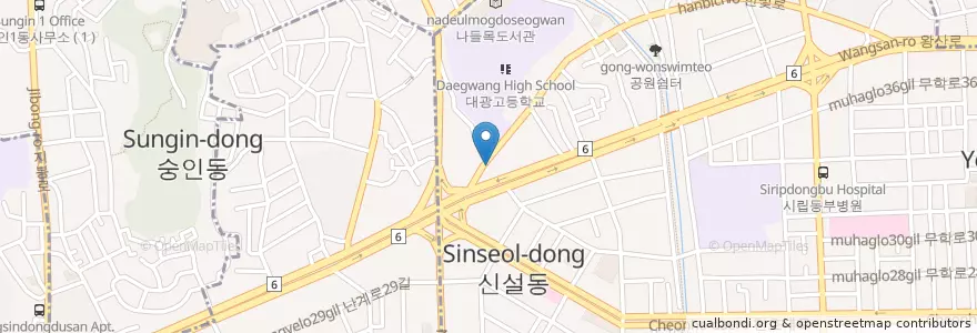 Mapa de ubicacion de 아재순대국 en Korea Selatan, 서울.