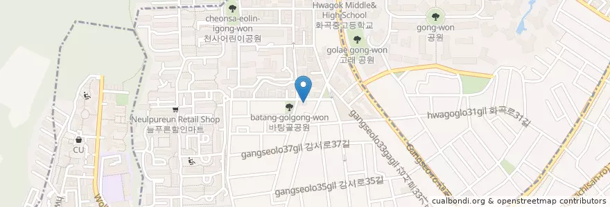 Mapa de ubicacion de 화곡3치안센터 en 大韓民国, ソウル, 江西区.