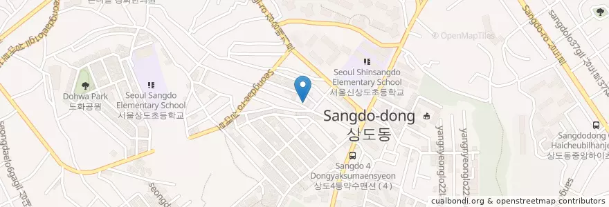 Mapa de ubicacion de 상도치안센터 en Güney Kore, Seul, 동작구.