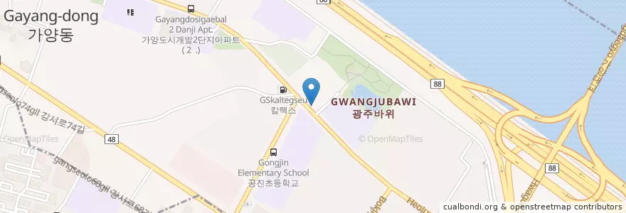 Mapa de ubicacion de 가양2치안센터 en کره جنوبی, سئول, 강서구, 가양동, 가양2동.